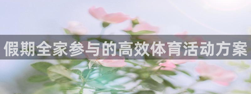 vsport体育：假期全家参与的高效体育活动方案